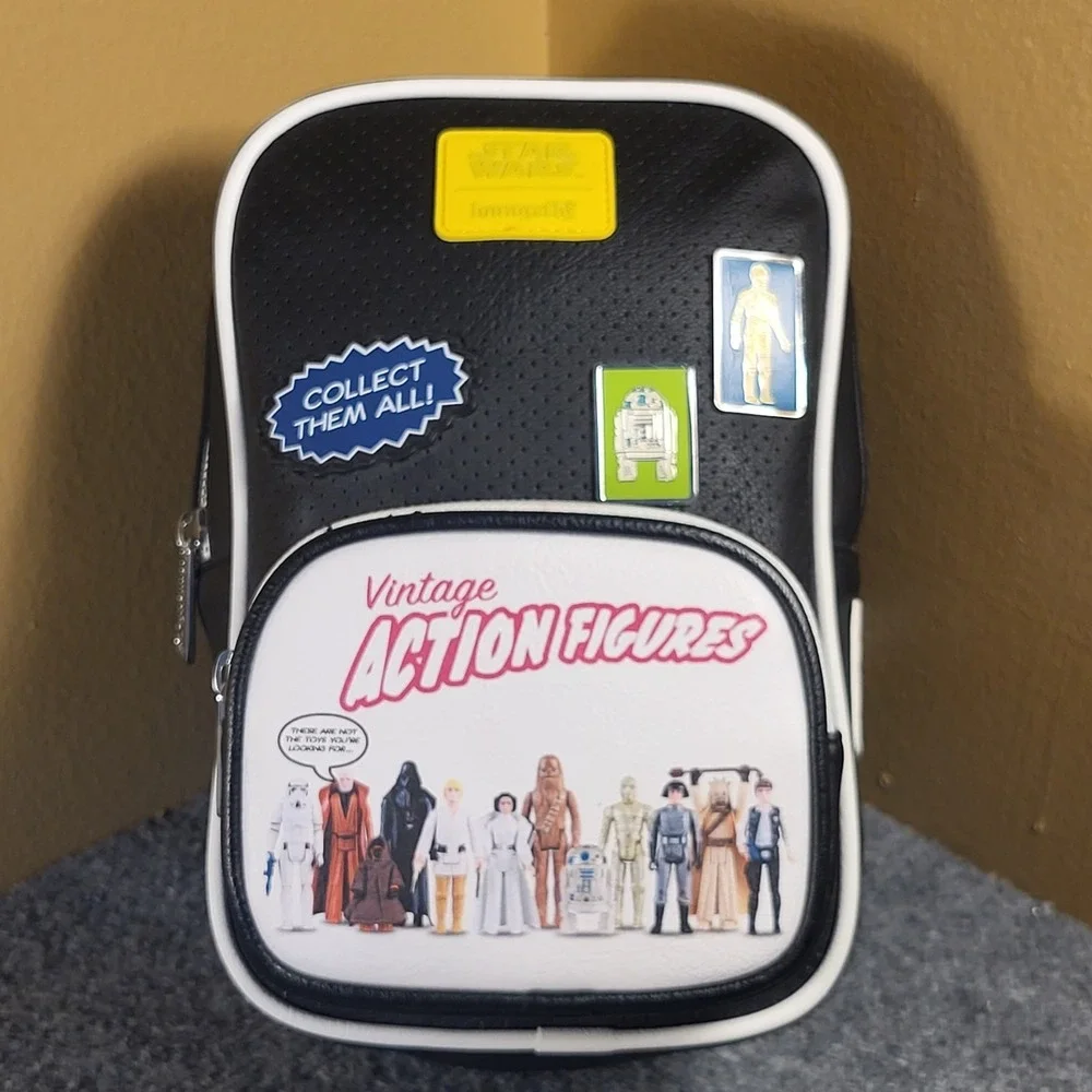 2022 Disney Parks Star Wars Loungefly Backpack Sling Bag Action Figure New